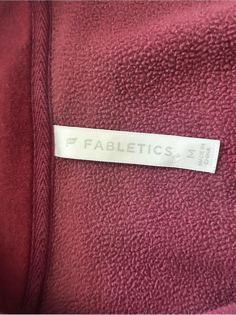 Fabletics Women’s Quarter-Zip Activewear Sweater - Burgundy View 4